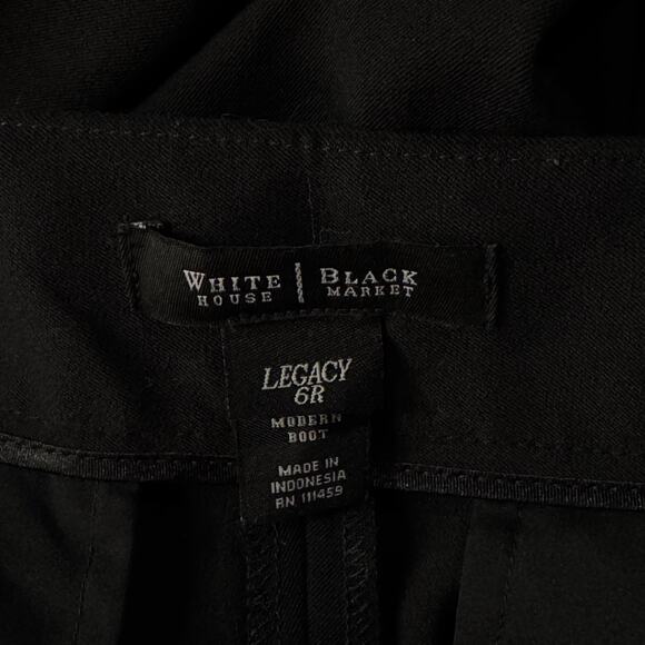 WHBM Legacy SZ 6R Modern Boot Dress Pants Stretch Zip-Fly Flat Front Pockets - Picture 7 of 9